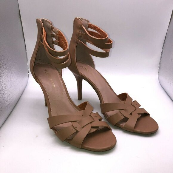 BCBGeneration Womens Size 9.5? Ankle Strap Open Toe Heels Stiletto Sandals - Picture 3 of 7